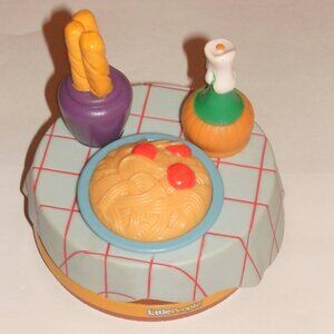 Fisher Price 2012 Little People Romantic Spaghetti Dinner Table Lady & The Tramp